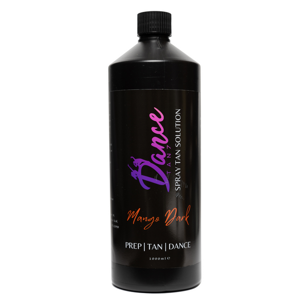 Large black 1L spray tan solution bottle with purple and pink branding, for professional use